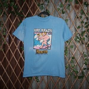 Medium-Vintage Y2K surf krazys restaurant bar 80s SS t-shirt